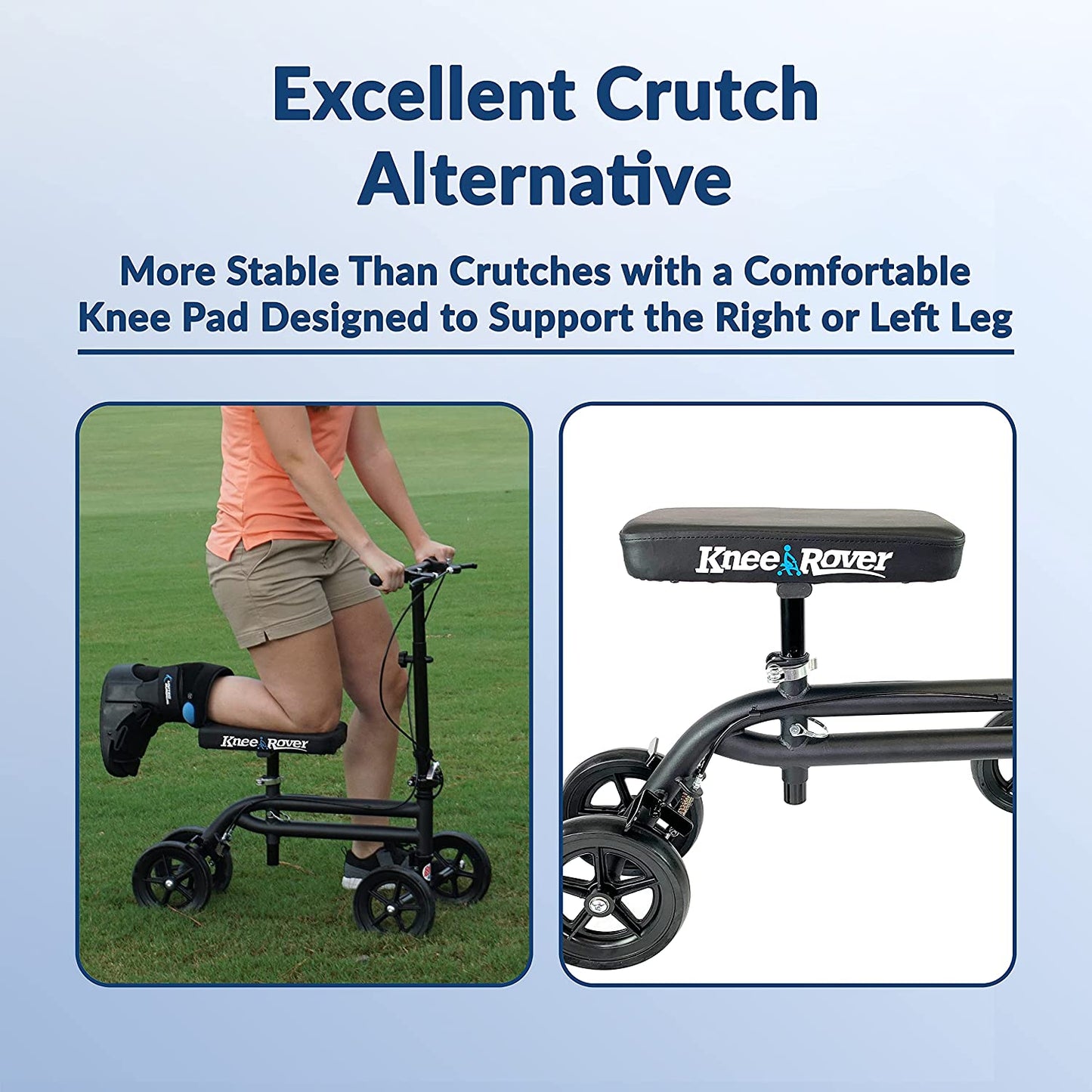 KneeRover Economy Knee Scooter Steerable Knee Walker Crutch Alternative