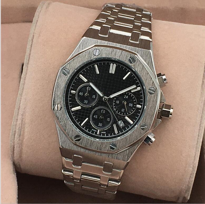 All Subdials Work leisure Mens Watches Stainless Steel Quartz Wristwatches Stopwatch watch Watch relogies for men relojes Best Gift1