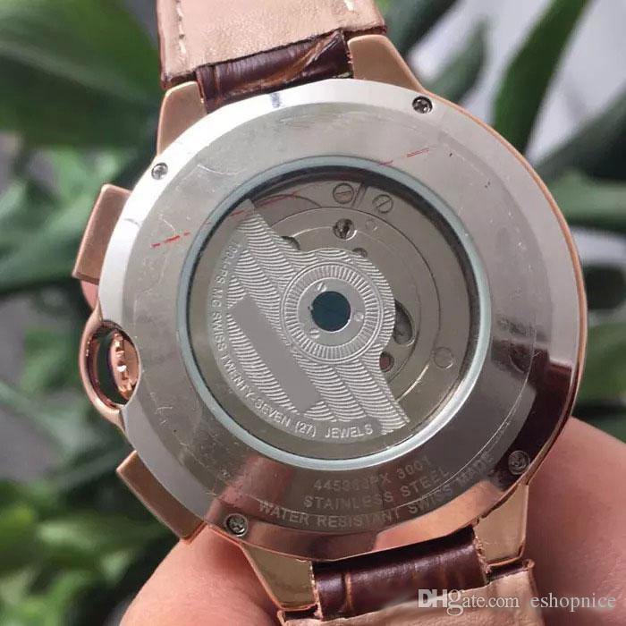 High Quality Top Brand men watches All sub-dials work luxury watch Moon Phase daydate mechanical automatic wristwatche for mens gift rejoles