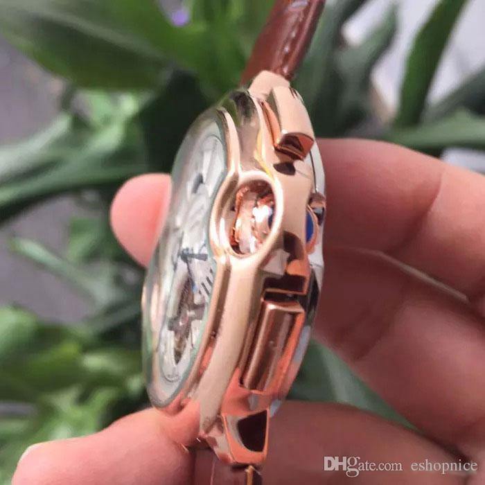 High Quality Top Brand men watches All sub-dials work luxury watch Moon Phase daydate mechanical automatic wristwatche for mens gift rejoles