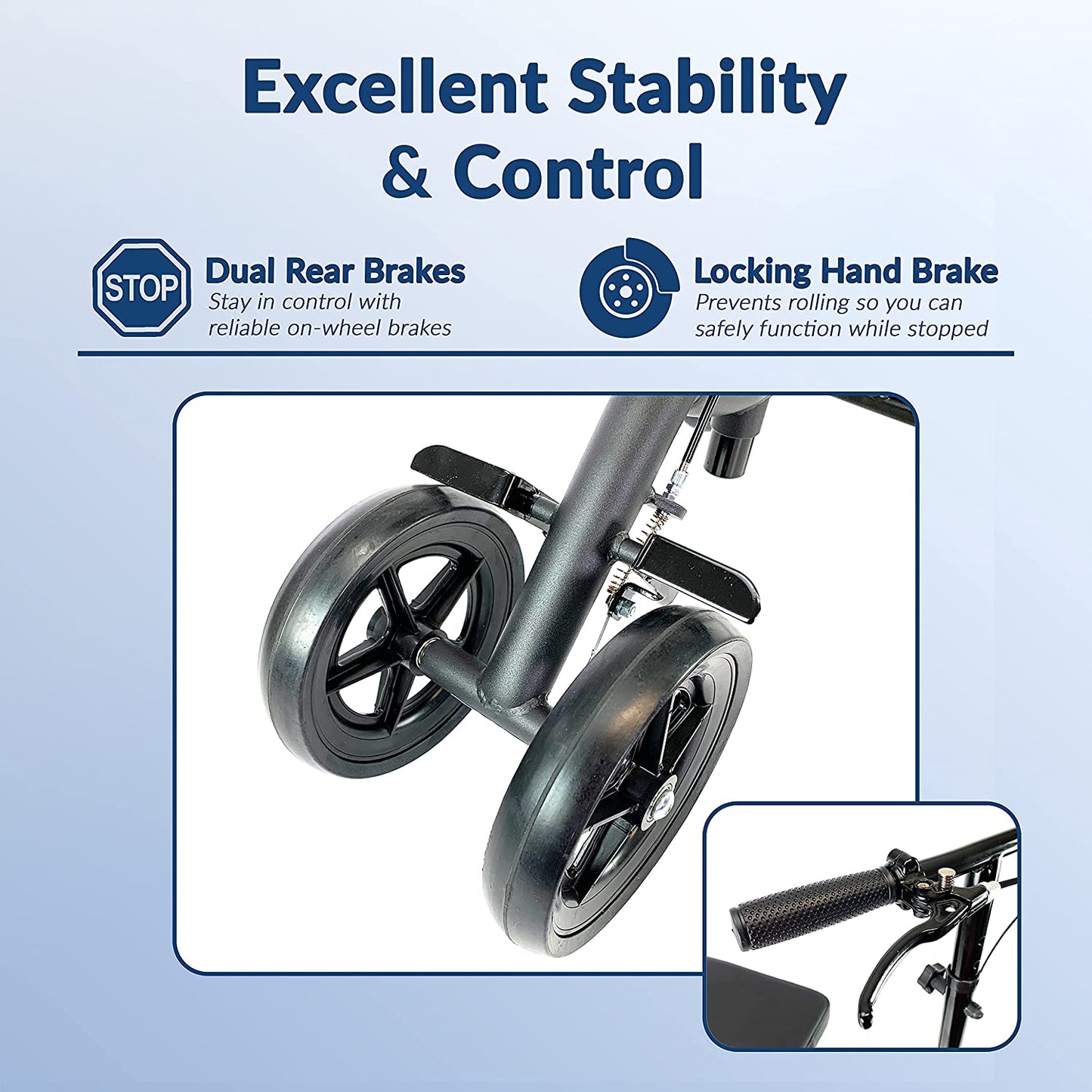 KneeRover Economy Knee Scooter Steerable Knee Walker Crutch Alternative
