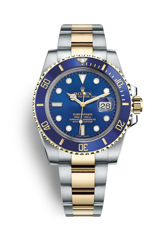 rolex submariner date price 	rolex submariner two tone blueblue face