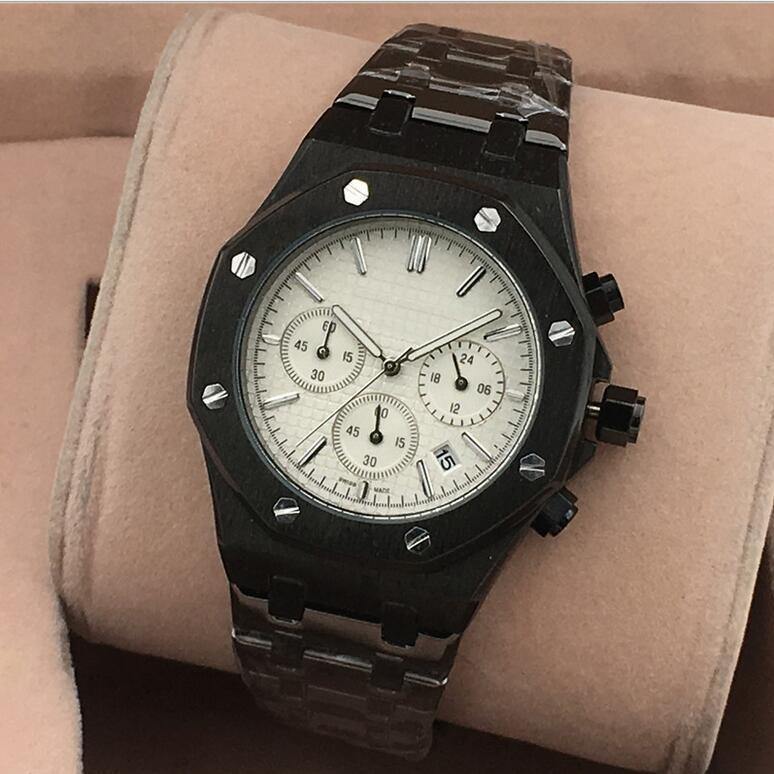 All Subdials Work leisure Mens Watches Stainless Steel Quartz Wristwatches Stopwatch watch Watch relogies for men relojes Best Gift1