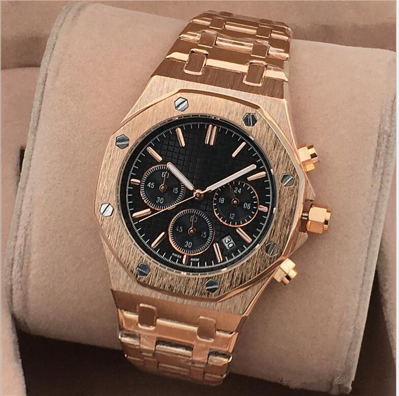 All Subdials Work leisure Mens Watches Stainless Steel Quartz Wristwatches Stopwatch watch Watch relogies for men relojes Best Gift1