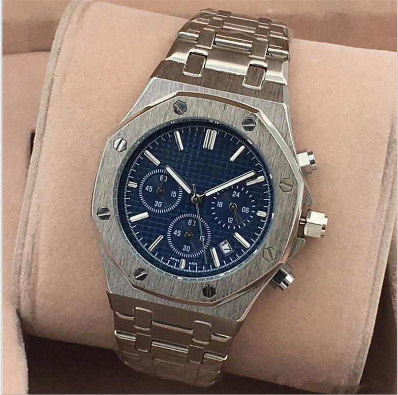 All Subdials Work leisure Mens Watches Stainless Steel Quartz Wristwatches Stopwatch watch Watch relogies for men relojes Best Gift1