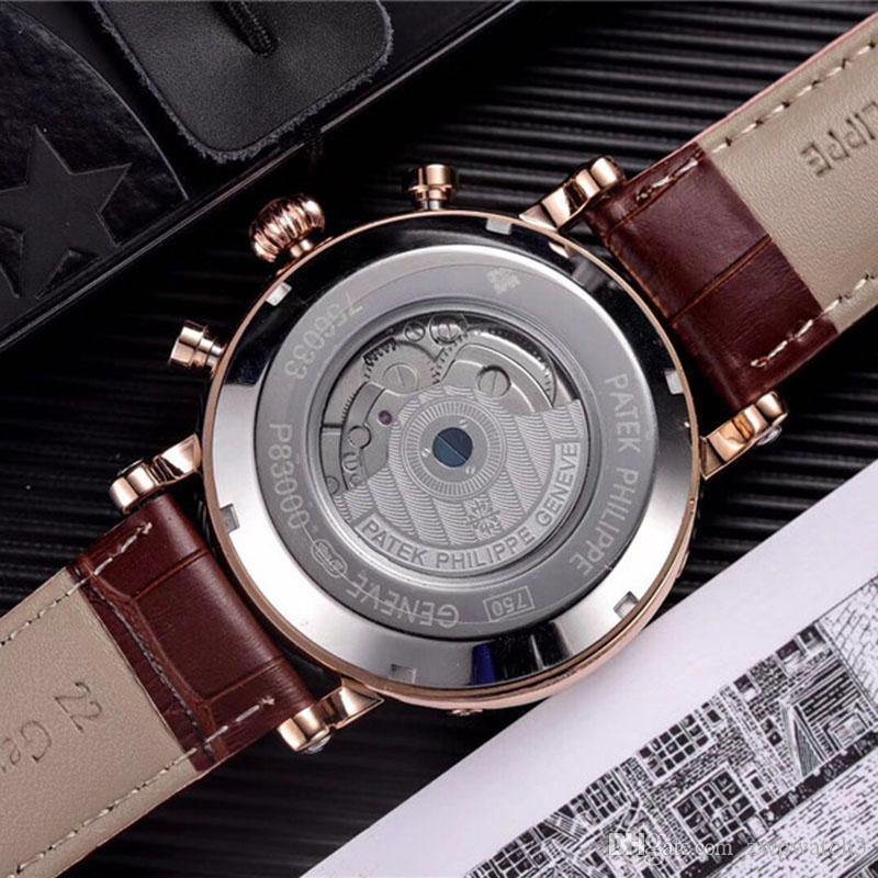 Fashion Luxury Designer Swiss Watch leather Tourbillon Watch Automatic Men Wristwatch Men Mechanical steel Watches relogio masculino clock