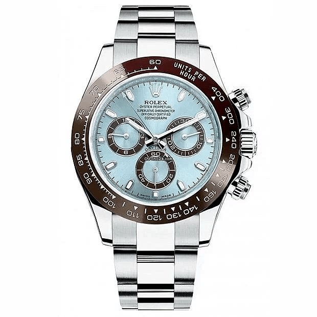 Rolex Daytona Platinum Ice Blue Dial Automatic Chronograph